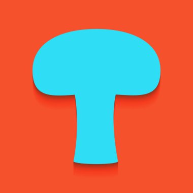 Mantar basit kayıt. Vektör. Flamingo arka plan üzerinde aşağı attınız yumuşak gölgeli mavi kutsal kişilerin resmi.