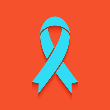 Siyah farkındalık şerit işareti. Vektör. Flamingo arka plan üzerinde aşağı attınız yumuşak gölgeli mavi kutsal kişilerin resmi.