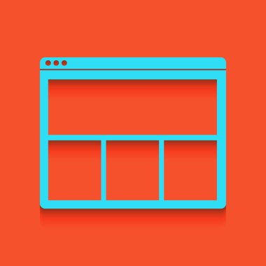 Web'de pencere oturum. Vektör. Flamingo arka plan üzerinde aşağı attınız yumuşak gölgeli mavi kutsal kişilerin resmi.