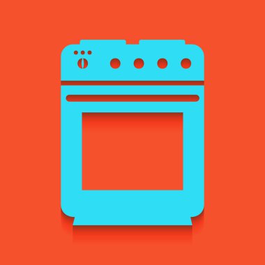 İşareti soba. Vektör. Flamingo arka plan üzerinde aşağı attınız yumuşak gölgeli mavi kutsal kişilerin resmi.