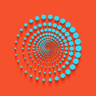 Soyut teknoloji işareti daireler. Vektör. Flamingo arka plan üzerinde aşağı attınız yumuşak gölgeli mavi kutsal kişilerin resmi.
