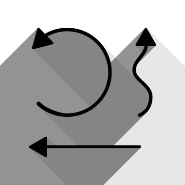 Basit arayüzü okları için ayarla. Vektör. İki düz gri gölgeler beyaz arka planda siyah simgesi.