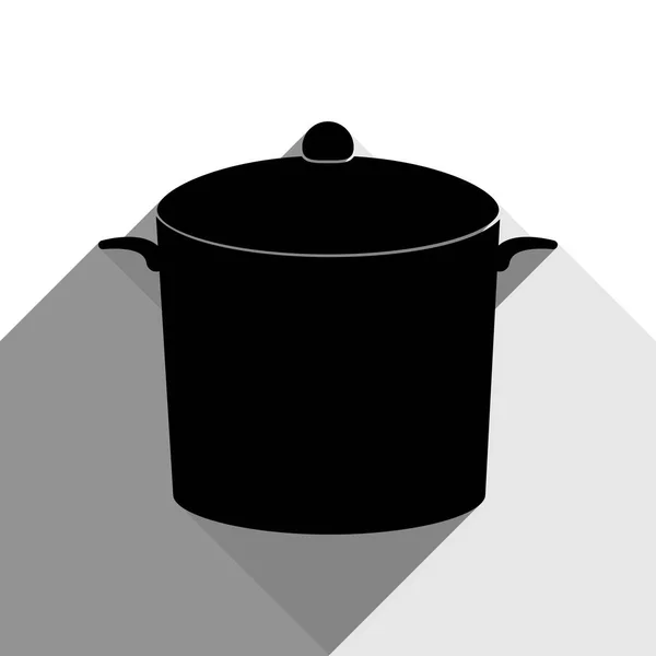 Panneau. Vecteur. Icône noire avec deux ombres grises plates sur fond blanc . — Image vectorielle