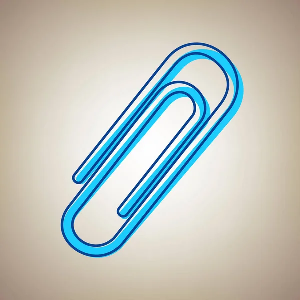 İşareti illüstrasyon klip. Vektör. Bej renkli arka plan üzerinde arıza mavi dağılımı ile gökyüzü mavi simge.