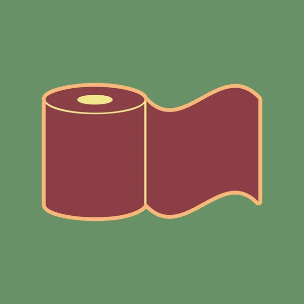 Туалетная бумага знак. Вектор. Кордованская икона и мягкий ореол абрикоса — стоковый вектор