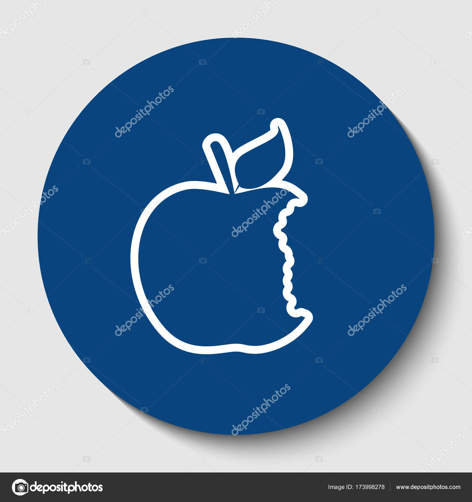 Bited Apple Sign Vector White Contour Icon In Dark Cerulean Circle At White Background Isolated Vector Image By C Asmati1702 Gmail Com Vector Stock Bited Apple Sign Vector White Contour Icon In Dark Cerulean Circle At White Background Isolated Vector Image By C Asmati1702 Gmail Com Vector Stock