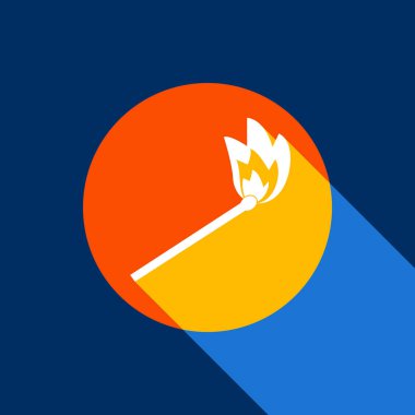 Maç işareti illüstrasyon. Vektör. Tangelo daire ile sonsuz gölge ışık serin siyah arka plan, beyaz simgesi. Seçici sarı ve parlak lacivert üretilmektedir.