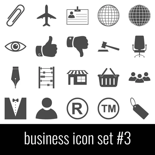Business. De pictogrammenset 3. Grijze pictogrammen op witte achtergrond. — Stockvector
