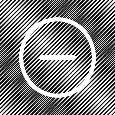 Negatif sembol illüstrasyon. Eksi işareti. Vektör. Simge. Delik 