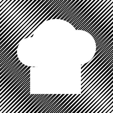 Şef kap işareti. Vektör. Simge. Hareli arka plan delik.