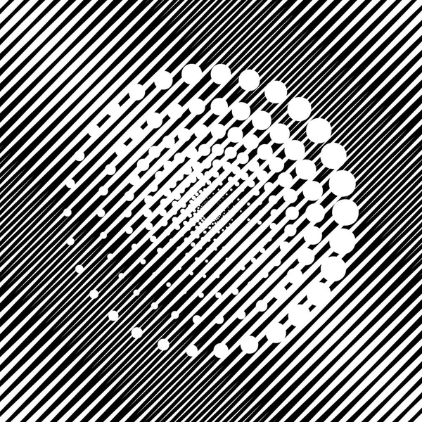 Signo de círculos de tecnología abstracta. Vector. Icono. Agujero en moire ba — Archivo Imágenes Vectoriales