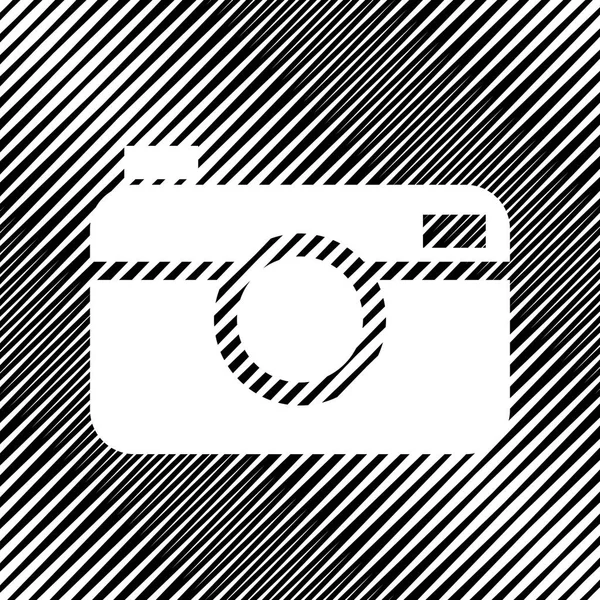 Digitale Fotokamera Zeichen. Vektor. Symbol. Loch im Moorhintergrund — Stockvektor