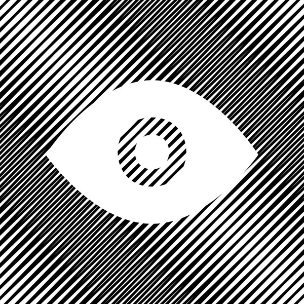 Ilustração do sinal ocular. Vector. Ícone. Buraco no fundo do moire . — Vetor de Stock