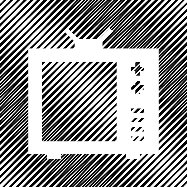 Illustration de panneau TV. Vecteur. Icône. Trou dans fond de coffret . — Image vectorielle