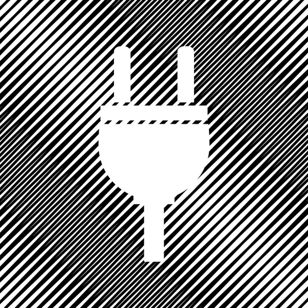 ソケットの記号の図。ベクトル。アイコン。モアレの背景の穴 — ストックベクタ