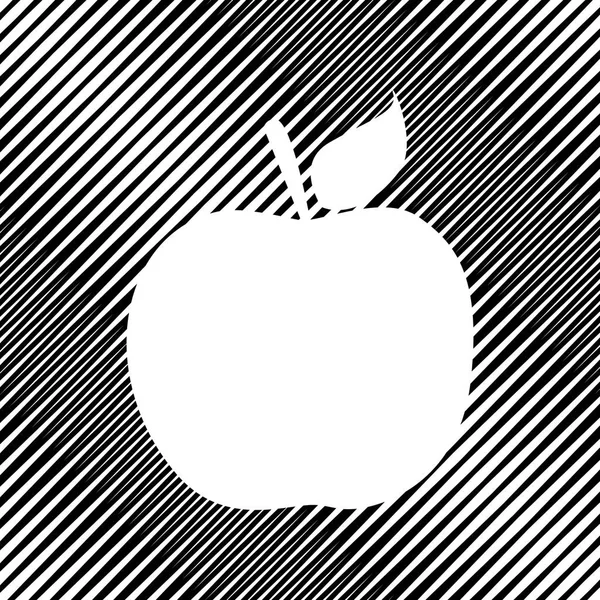 Illustration de panneau Apple. Vecteur. Icône. Trou dans fond de coffret . — Image vectorielle