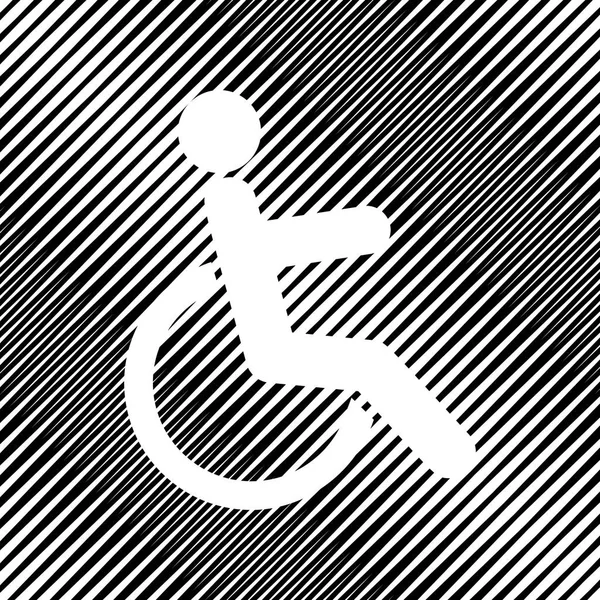 Handicap teken de afbeelding. Vector. Pictogram. Gat in moire CHTERGRO — Stockvector