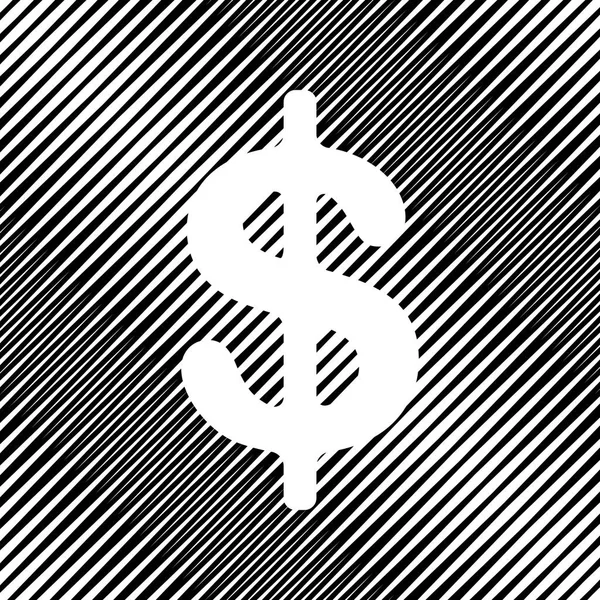 Dólares sinal ilustração. símbolo de moeda USD. Rótulo monetário. Vec — Vetor de Stock