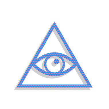 Hepsi Gören Göz Piramit Sembolü. Mason ve Ruhani. Vektör. 