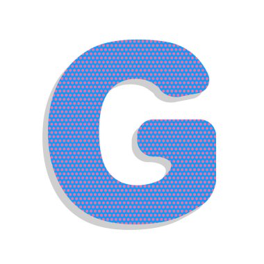 Harf G işareti şablon öğesi tasarım. Vektör. Neon mavi simge wi