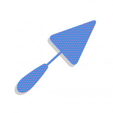 Mala işaret. Vektör. Siklamen lekeli pat ile Neon mavi kutsal kişilerin resmi