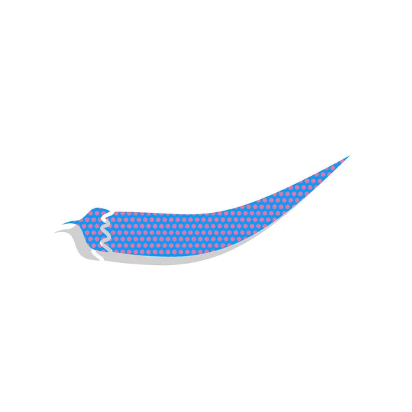 Signo de chile. Vector. Icono azul neón con polka d ciclamen — Vector de stock