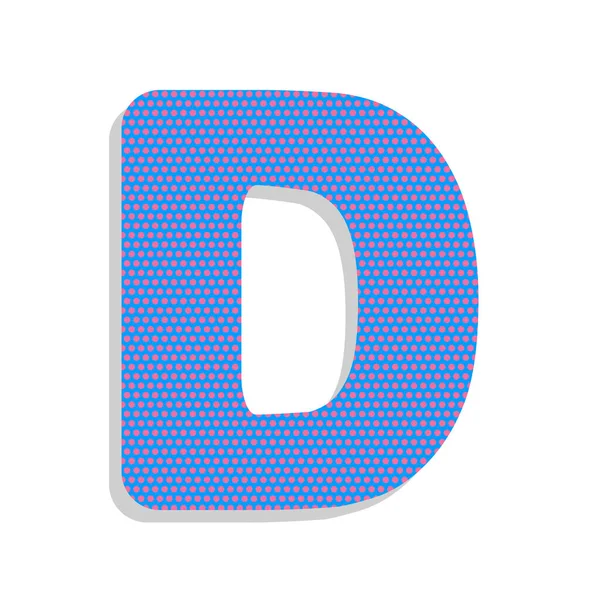 Letra D elemento de plantilla de diseño de signo. Vector. Icono azul neón wi — Archivo Imágenes Vectoriales