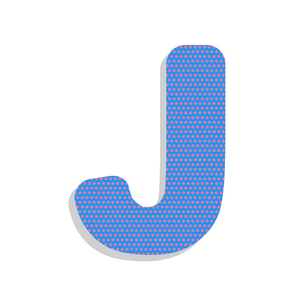 Lettera J segno elemento modello di design. Vettore. Icona blu neon wi — Vettoriale Stock