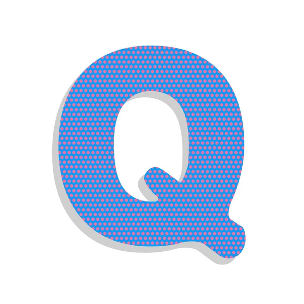 Елемент шаблону шаблону літери Q. Вектор. Неонова блакитна іконка wi — стоковий вектор