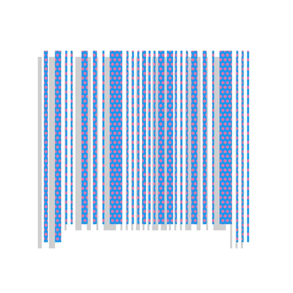 Πινακίδα γραμμικού κώδικα. Διάνυσμα. Neon μπλε εικονίδιο με κυκλάμινα πουά p — Διανυσματικό Αρχείο