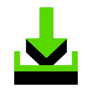 İşareti illüstrasyon indirmek. Vektör. Siyah SID ile 3D simge yeşil