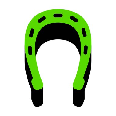 Nal işareti illüstrasyon. Vektör. Siyah si ile 3D simge yeşil