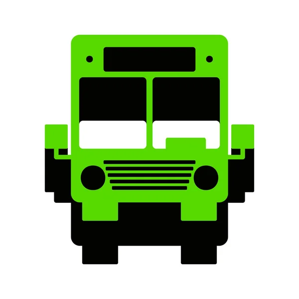 Иллюстрация автобуса. Вектор. 3-D значок с черной стороной на — стоковый вектор