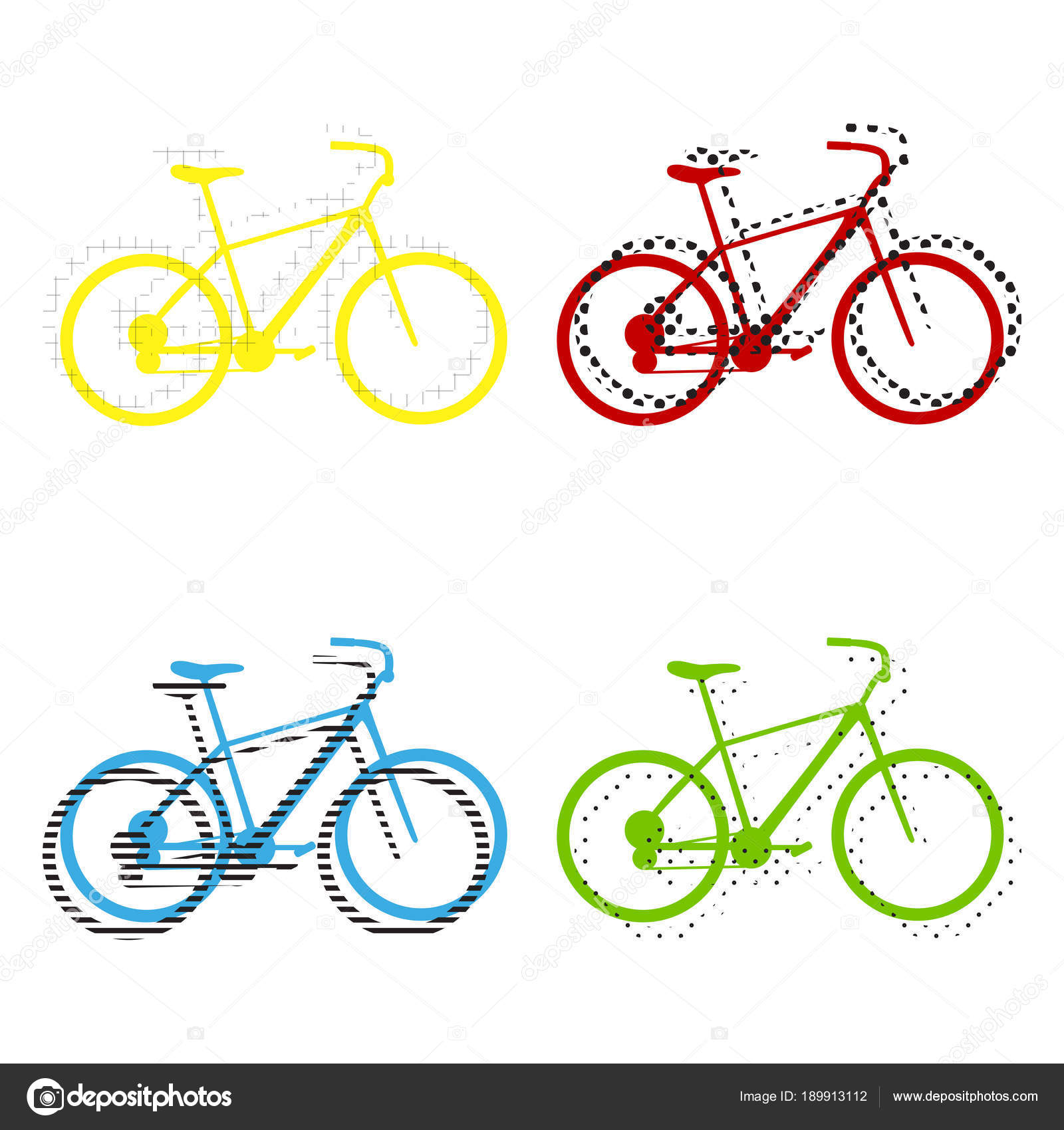 blue red black yellow green cycling