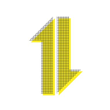 İki yakın okları yukarı-aşağı işaret. Vektör. Kare sarı simgesi