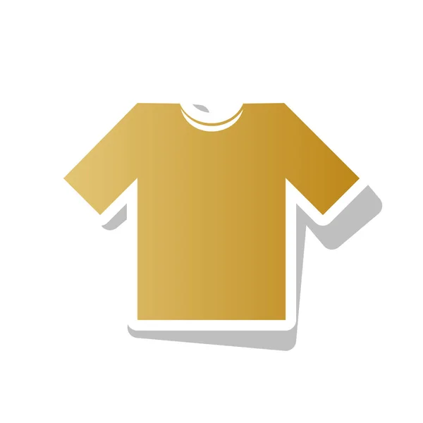 Ilustracja znak T-shirt. Wektor. Złotą ikoną gradientu z whi — Wektor stockowy