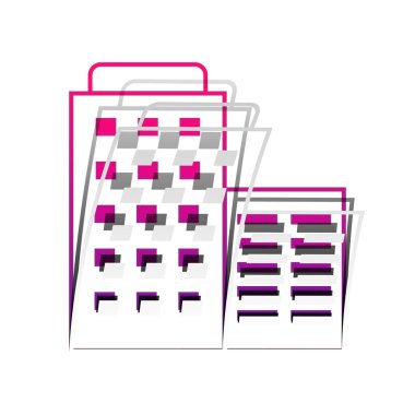 Otel işareti illüstrasyon. Vektör. Gölge sökülebilir kağıt