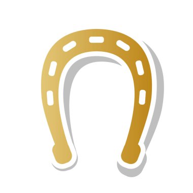 Nal işareti illüstrasyon. Vektör. Degrade simge w ile