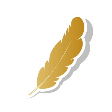 Geçiş yumuşatma işareti illüstrasyon. Vektör. WHI altın gradyan simgesi