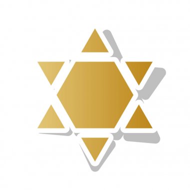 Kalkan Magen David Star ters. Ters İsrail sembolü. Vect