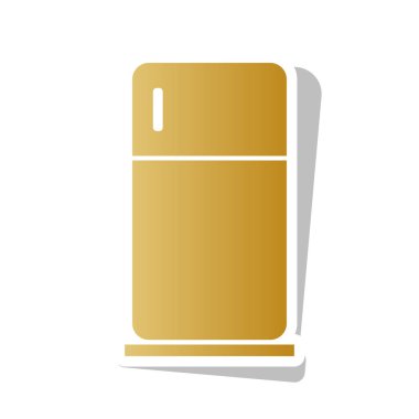 Buzdolabı işareti illüstrasyon. Vektör. Degrade simge zekâ