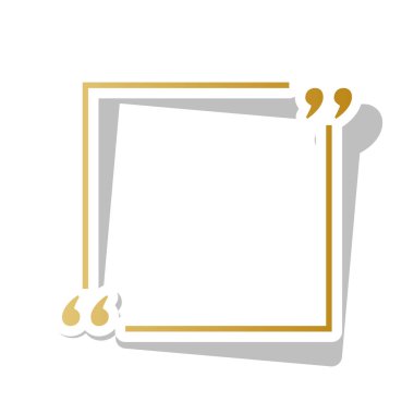 Metin tırnak işareti. Vektör. Degrade simge beyaz dağılımı ile