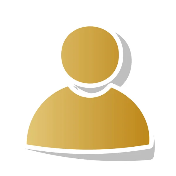 Ilustracja logowania użytkownika. Wektor. Złotą ikoną gradientu z biały — Wektor stockowy