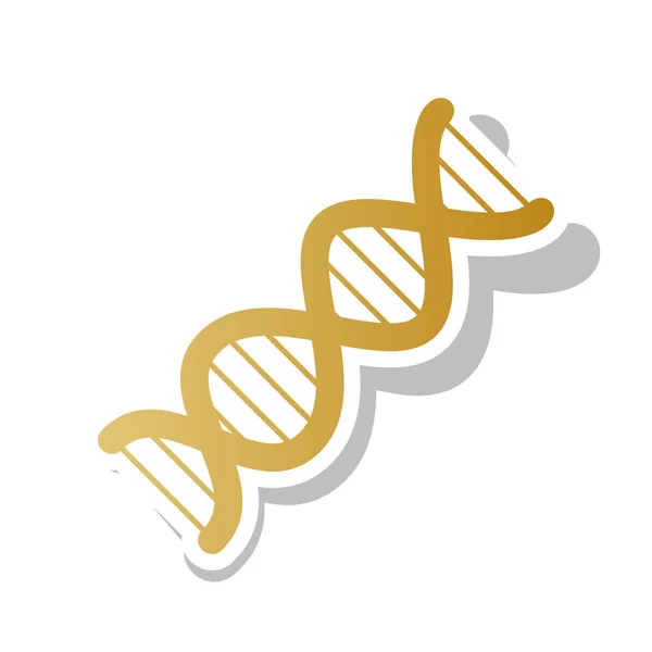 A DNS-jel. Vektor. Arany színátmenet ikon-val fehér kontúr egy — Stock Vector