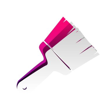 Fırça işareti illüstrasyon. Vektör. Gölge sökülebilir kağıt