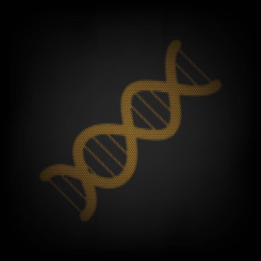 DNA işareti var. Karanlıktaki küçük turuncu ampulün ızgarası gibi simge.