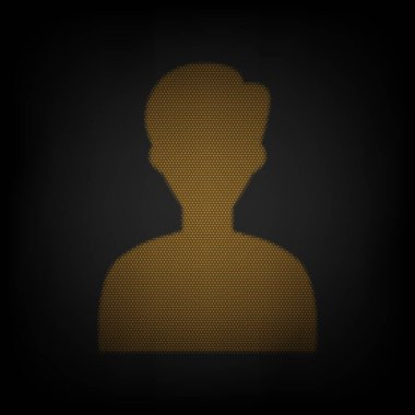Kullanıcı avatar çizimi. İsimsiz bir işaret. Karanlıktaki küçük turuncu ampulün ızgarası gibi simge.
