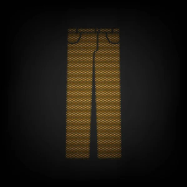 Jeans Oder Hosen Für Männer Unterschreiben Ikone Als Gitter Aus — Stockvektor
