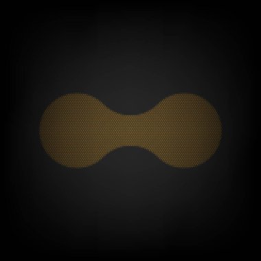 Sendika. Karanlıktaki küçük turuncu ampulün ızgarası gibi simge.