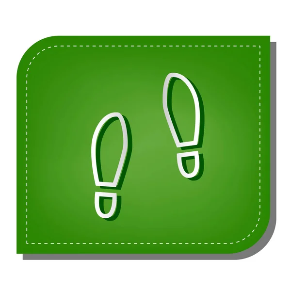 Выходные Подошвы Знак Обуви Иконка Серебряной Градиентной Линии Тёмно Зелёной — стоковый вектор